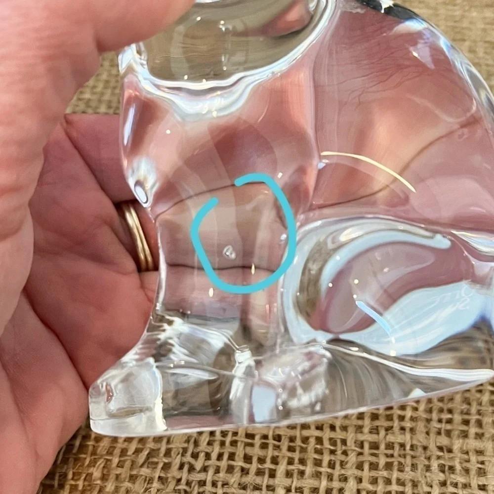 Vintage Orrefors Sweden Crystal Puppy Dog
